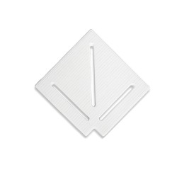 Кутовий елемент Aquaviva KK-20-1 Classic для переливної решітки 90° 195/25 мм (білий)