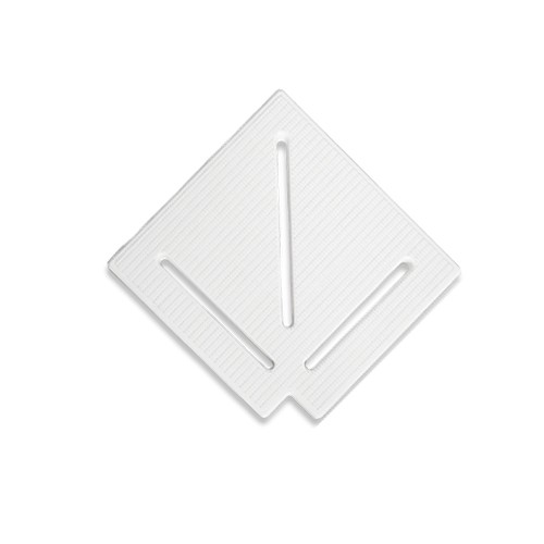 Кутовий елемент Aquaviva KK-20-1 Classic для переливної решітки 90° 195/25 мм (білий)