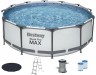 Каркасний басейн Bestway 56420 (366х122 см) з картриджним фільтром, тентом і драбиною