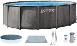 Каркасний басейн Intex 26742 GREYWOOD (457х122 см) з картриджним фільтром, драбиною та тентом