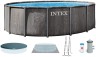 Каркасний басейн Intex 26742 GREYWOOD (457х122 см) з картриджним фільтром, драбиною та тентом