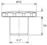 Форсунка стінова Flexinox 87198022 (4.5 м³/год) під бетон, 2"