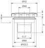 Форсунка стінова Flexinox 87198042 (4.5 м³/год) під лайнер, 2"