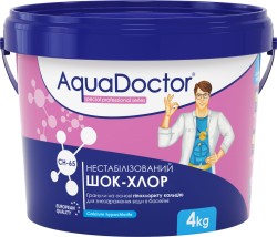 Шок-хлор для басейну AquaDoctor CH-65 4 кг в гранулах нестабілізований