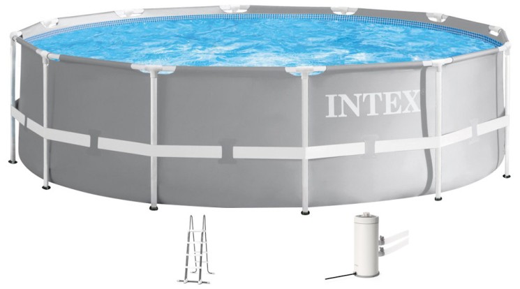 Каркасний басейн Intex 26718 Premium (366х122 см) з картриджним фільтром та драбиною