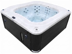 Переливний СПА-басейн Aquajoy Serenity (250х230х96 см), Сріблясто-білий мармур