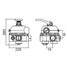 Кран шестиходовой Emaux MPV04 (2'') S700-S1200 (без фитингов) боковой (88280813W)