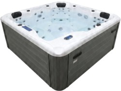 СПА-басейн Aquajoy Santorini (220х220х95 см), Сріблясто-білий мармур