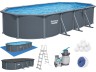 Збірний басейн Bestway Hydrium 561CW (732х366х132 см) з пісочним фільтром, драбиною та тентом