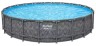 Каркасний басейн Bestway Grey 561JZ (671х132 см) з пісочним фільтром, тентом та драбиною