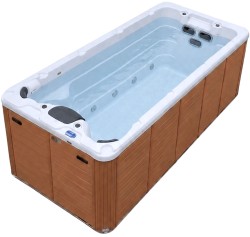 Плавальний СПА-басейн Aquajoy Wave  (430х225х150 см), Сріблясто-білий мармур