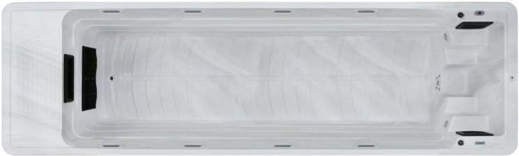 Плавальний СПА-басейн Aquajoy Infinity (780х228х150 см), Сріблясто-білий мармур