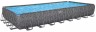 Каркасний басейн Bestway Grey 561KJ (956х488х132 см) з пісочним фільтром, тентом та драбиною
