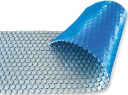 Солярне покриття Aquajoy Platinum Bubbles 500 мкм, ширина 7.5 м (30 пог. м), сріблястий/блакитний