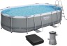 Каркасний басейн Bestway 56448 Power Steel (488х305х107 см) з картриджним фільтром, драбиною та захисним тентом
