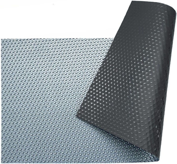 Солярне покриття Aquajoy Platinum Bubbles Gray 500 мкм, ширина 7.5 м (30 пог. м), сріблястий/сірий