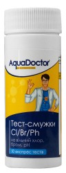 Тест-смужки для басейну AquaDoctor Cl/pH, 50 шт.