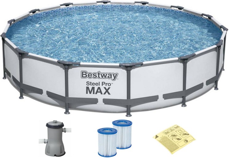 Каркасний басейн Bestway 56595 (427х84 см) з картриджним фільтром