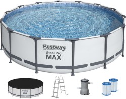 Каркасний басейн Bestway 56950 (427х107 см) з картриджним фільтром, тентом і драбиною