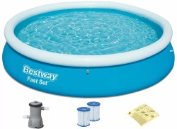 Надувний круглий басейн Bestway 57274 (366х76 см) з картриджним фільтром