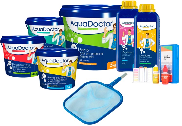 Набір хімії для басейну AquaDoctor 8 в 1 (10-15 м3)