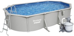 Збірний басейн Bestway Hydrium 56369 (610х360х122 см) з пісочним фільтром, драбиною та тентом