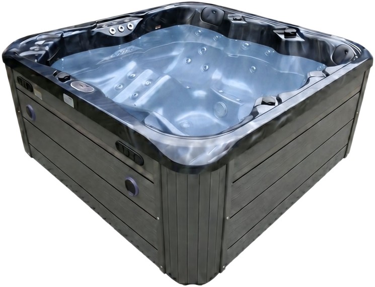 СПА-басейн Aquajoy Riviera (200х200х90 см), темний опал, з динаміками та LED-підсвічуванням