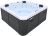 СПА-басейн Aquajoy Riviera (200х200х90 см), сріблясто-білий мармур, з динаміками та LED-підсвічуванням
