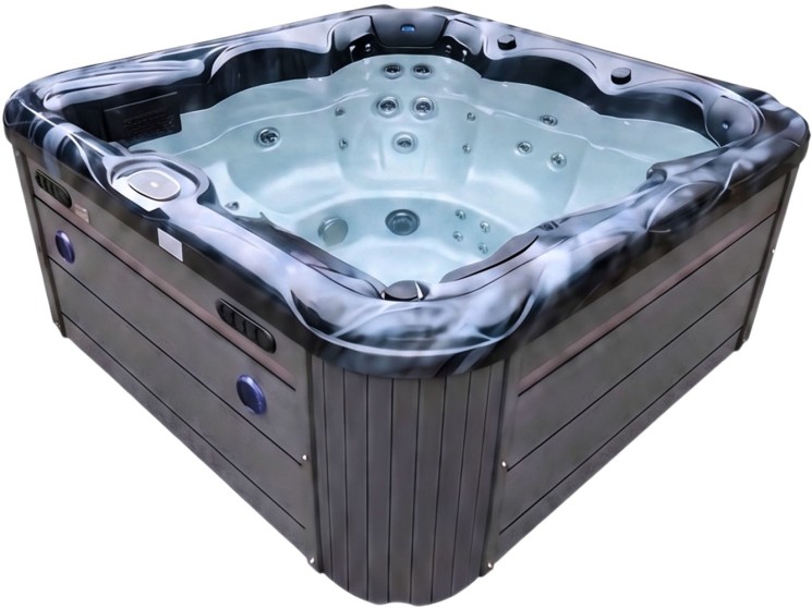 СПА-басейн Aquajoy Ibiza (200х200х89 см), темний опал, з динаміками та LED-підсвічуванням