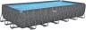 Каркасний басейн Bestway Grey 561KG (732х366х132 см) з пісочним фільтром, тентом та драбиною
